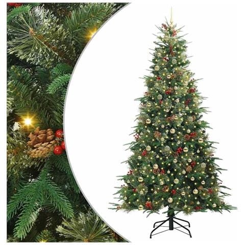 Albero di Natale Artificiale con Rami Pieghevoli Verde 240 cm - Foto 1