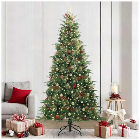 Albero di Natale Artificiale con Rami Pieghevoli Verde 240 cm - Foto 2