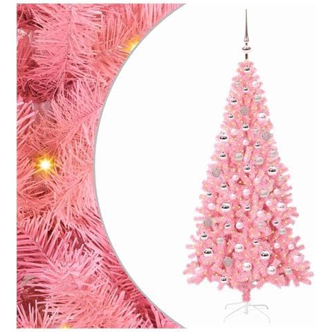 Albero di Natale con 300 LED con supporto Rosa 180 cm PVC - Foto 1