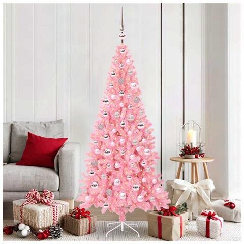 Albero di Natale con 300 LED con supporto Rosa 180 cm PVC - Foto 2