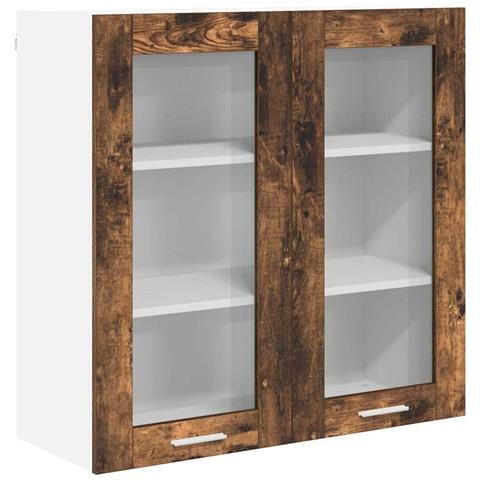 Armadio pensile con porta Riga Rovere fumé 80 x 31 x 80 cm - Foto 1