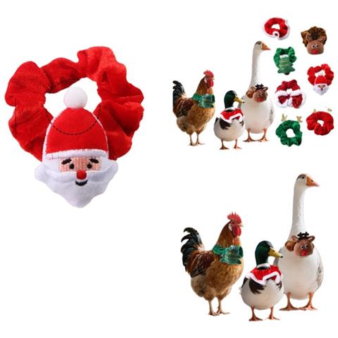 Confezione Da 2 Collari Decorativi Natalizi Per Animali Domestici - Elastici Da Collo A Tema Babbo Natale - Foto 1