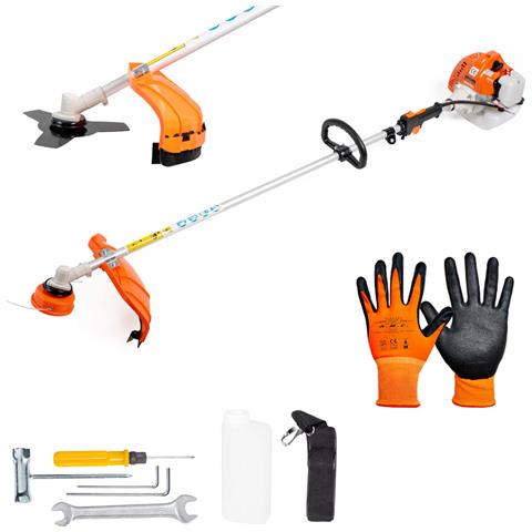 Decespugliatore a scoppio 2 tempi 52 cc con doppio disco e kit accessori incluso - Foto 2