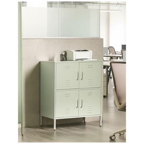 Armadietto Da Ufficio Holbeck Metallo Verde Menta - Foto 1
