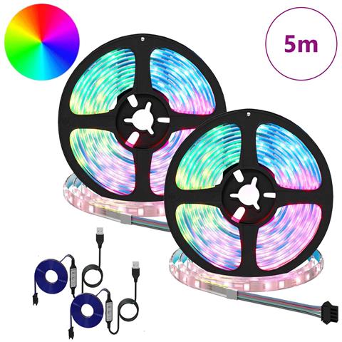 Striscia LED 2 pcs Nero e trasparente 2500 mm Rame e plastica - Foto 2