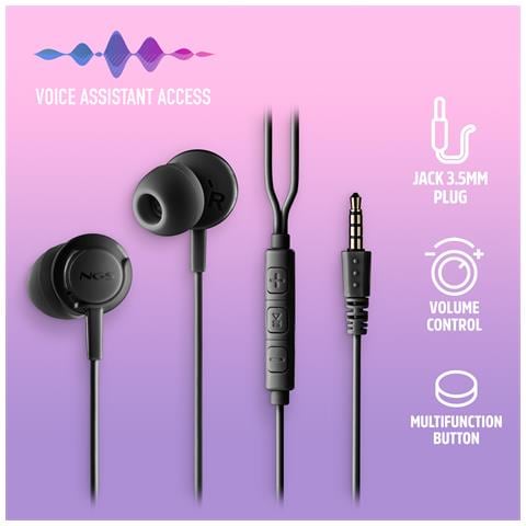 Auricolari Cross Drift Black - In-ear, Microfono, Controllo volume, Jack 3.5mm - Foto 4