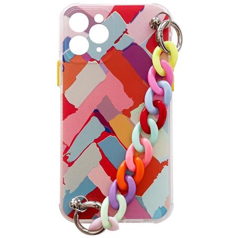 Custodia A Catena Colorata In Gel, Flessibile Ed Elastica, Con Ciondolo A Catena, Per Samsung Galaxy A42 5g, Multicolore (3) - Foto 1