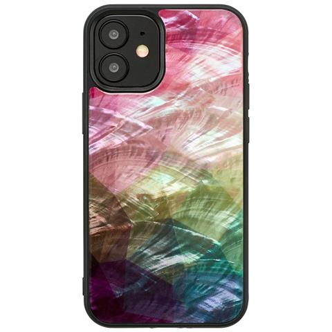 Custodia Nera Per Apple Iphone 12 Mini Con Motivo Di Fiori D'acqua. - Foto 2