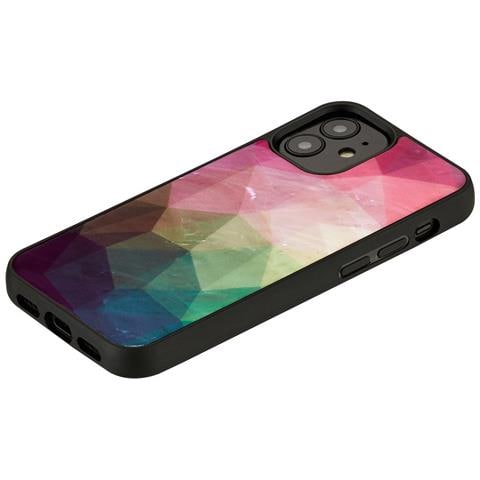 Custodia Nera Per Apple Iphone 12 Mini Con Motivo Di Fiori D'acqua. - Foto 1