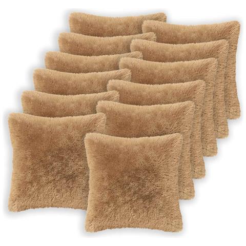 Cuscino con cuscino HEERLEN 12 pz Tortora Fleece PV - Foto 1