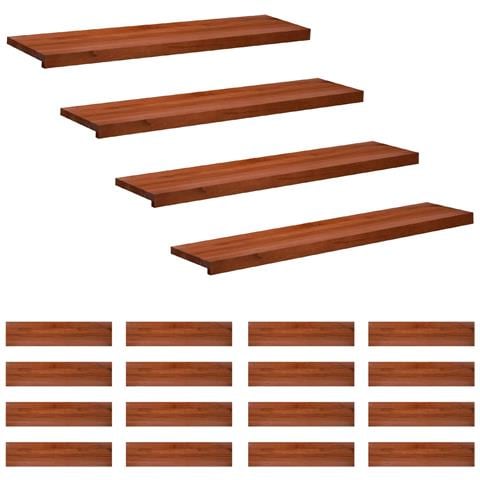 Tappeti per scale 20 pz 120 x 30 x 2 cm Marrone - Foto 1
