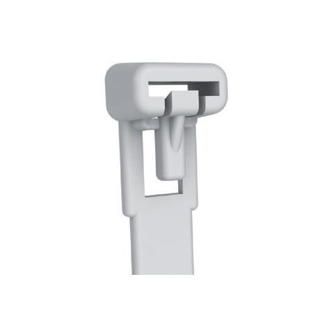 ISWT-876300 - Fascette Fermacavi con Linguetta 300x7,6mm in Nylon 100pz Bianco - Foto 1
