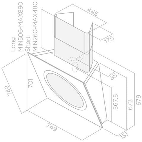 Om Air Vintage-f-75 75 Cm Wandabzugshaube Eek A - Foto 2