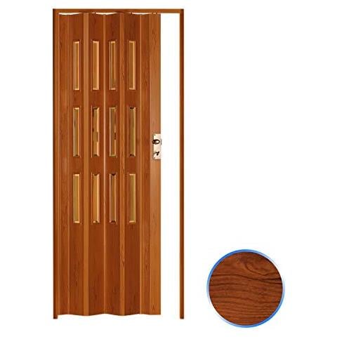 Porta A Soffietto Luciana In PVC Bianca - Made In Italy, 88.5x214 Cm, Garanzia 10 Anni - Foto 4