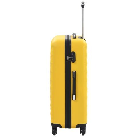 Set Trolley a Custodia Rigida 3 pz Giallo in ABS - Foto 8
