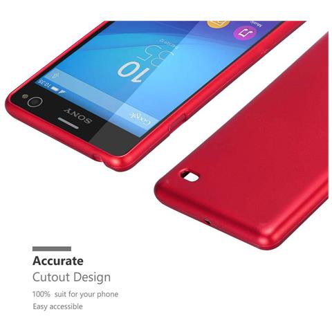 Custodia Compatibile Con Sony Xperia C4 In Rosso Metallico - Coperchio Protettivo In Silicone Tpu Flessibile - Foto 8