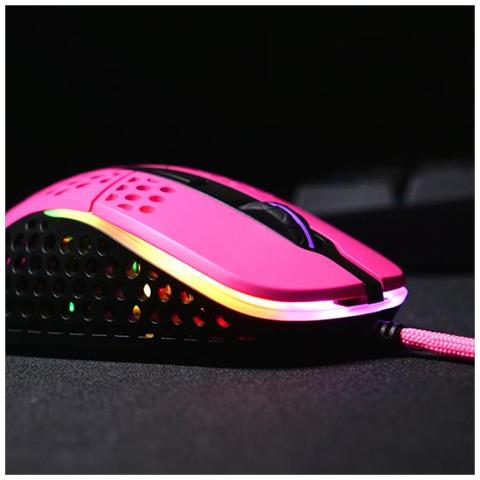 M4 Rgb Mouse Usb Ottico 16000 Dpi Mano Destra (M4 Rgb Wired Optical Gaming Mouse Usb 400-16000 Dpi Omron Switches 125-1000 Hz Adjustable Rgb Pink)  - Foto 2