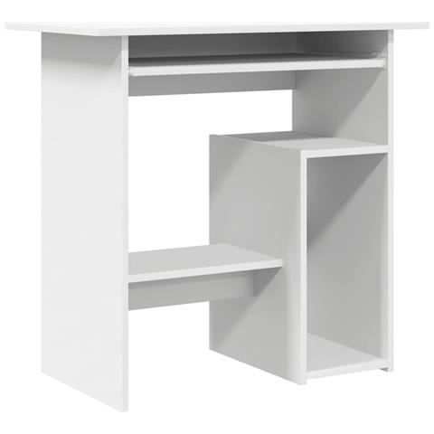 Scrivania Bianca 80x45x74 cm in Legno Multistrato - Foto 1