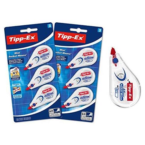 Pocket Mini Mouse Nastro Di Correzione - Due Confezioni Da 3 (6 Totali) Entrambi Di 6 M Di Tear-free Nastro Di Correzione - Per Mano Destra O Sinistra - Foto 1