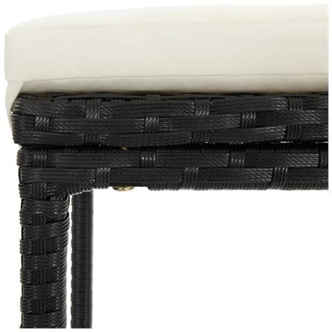 Set da Bar da Giardino 5 pz con Cuscini Nero - Foto 10