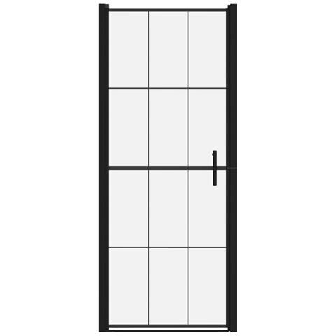 Porta Per Doccia In Vetro Temperato 91x195 Cm Nera - Foto 2