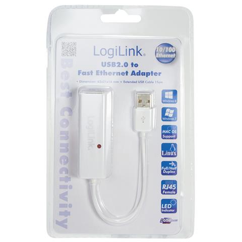 UA0144A, USB, RJ-45, Maschio / femmina, Bianco, Windows 98SE / ME / 2000 / XP / 7/8/8.1 Mac OS 5.0 - Foto 1