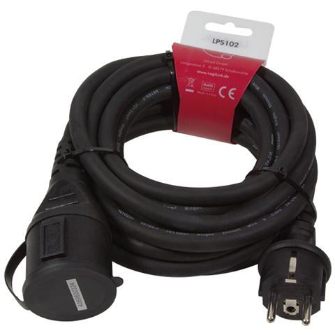 5m 2xSchuko, Maschio / femmina, Dritto, Dritto, Nero - Foto 2