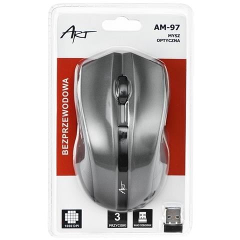 Mouse Wireless Optical Am-97 Office 1000 Dpi Silver - Foto 2