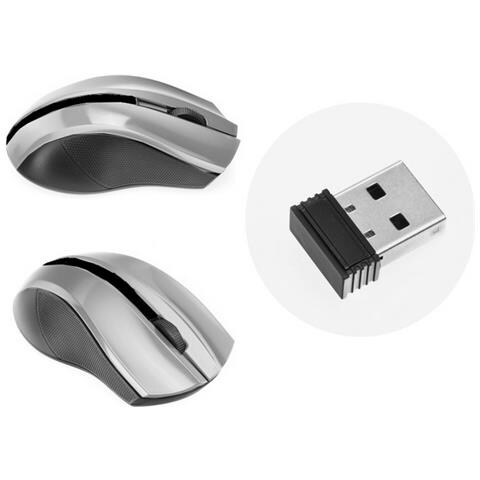 Mouse Wireless Optical Am-97 Office 1000 Dpi Silver - Foto 3