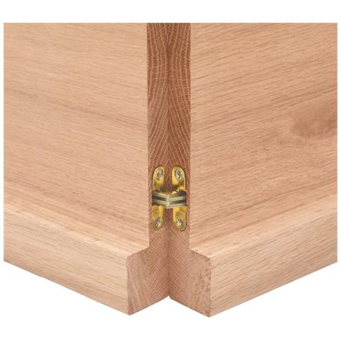 Piano Tavolo Marrone 140x60x (2-4) cm Rovere Massello Trattato - Foto 8