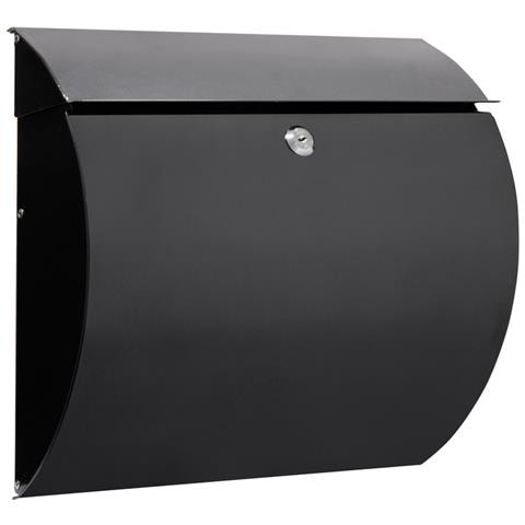 Aura E5404 Cassetta Postale Individuale In Acciaio, Di Grandi Dimensioni, Cassetta Della Posta Da Parete, Riviste E Buste C4, Nero - Foto 1