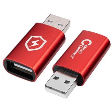 Microconnect Mc-aaadap-sc Adattatore Per Inversione Del Genere Dei Cavi Usb A Rosso (safe Charge Usb-a Data - Blocker Ad - Foto 1