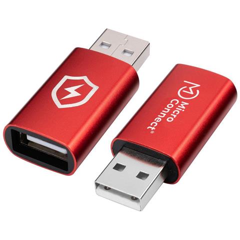 Microconnect Mc-aaadap-sc Adattatore Per Inversione Del Genere Dei Cavi Usb A Rosso (safe Charge Usb-a Data - Blocker Ad - Foto 2