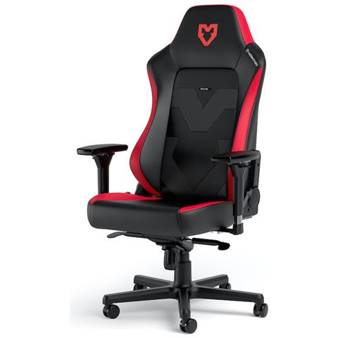 NBL-HRO-PU-MSE sedia per videogioco Sedia da gaming per PC Seduta imbottita Nero, Rosso - Foto 1