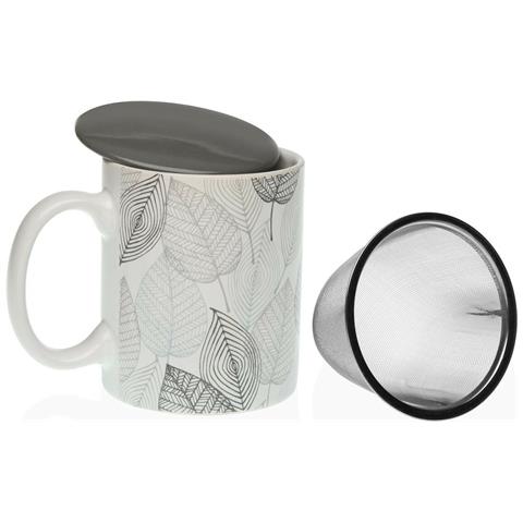 Tazza Con Filtro Per Infusioni Gardee Fogli Porcellana Gres - Foto 1