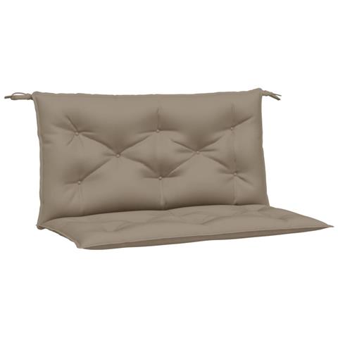 Cuscini Panca Da Giardino 2pz Tortora 100x50x7cm Tessuto Oxford - Foto 2