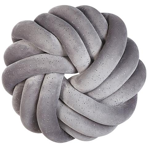 Cuscino Decorativo Akola Velluto 30 X 30 Cm Tinta Unita Grigio - Foto 2