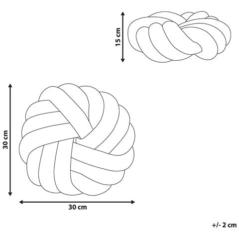 Cuscino Decorativo Akola Velluto 30 X 30 Cm Tinta Unita Grigio - Foto 5