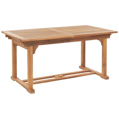 Set Da Giardino 6 Posti Legno Chiaro Con Ombrellone (12 Opzioni) Java - Foto 5