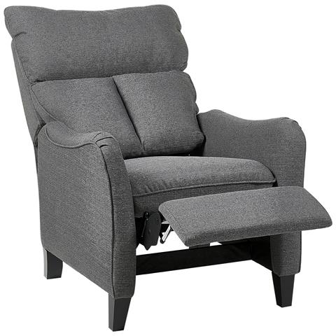 Poltrona Reclinabile Tessuto Grigio Royston - Foto 6