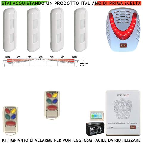 Pontex Impianto Allarme Ponteggi Gsm Gprs Protegge Campate Di Pareti In Ristrutturazione Senza Fili Facile Trasporto S - Foto 1