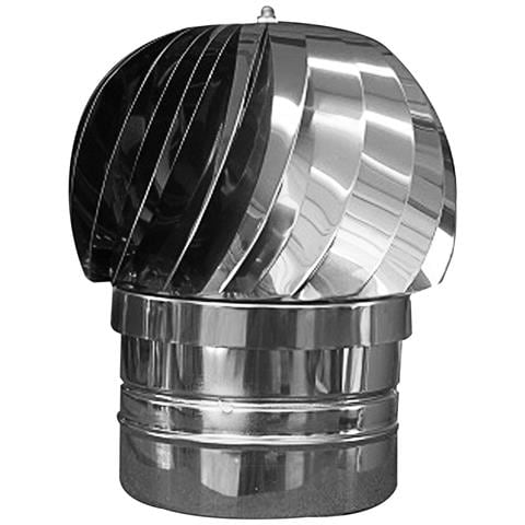 Fumaiolo Comignolo Girevole In Acciaio Base Tonda - Diametro 18 Cm - Foto 1