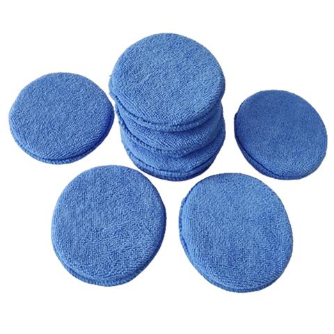 Confezione Da 10 Spugne Per Ceretta Per Auto In Microfibra Blue - Foto 1