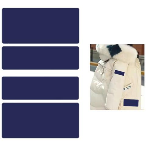 Toppe Termoadesive Per La Riparazione Di Vestiti, Confezione Da 10 Navyblue - Foto 2