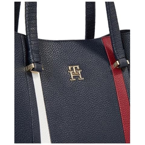 Emblem Satchel Corp Borsa Shopper Sintetico Borse Donna Blu Eu One Size, Aw0aw15117 Dw6 - Foto 3