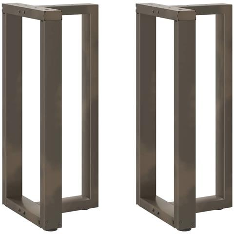 Gambe Tavolo Bar Forma T 2 Pz Naturale 50x35x(91-92)cm Acciaio - Foto 1