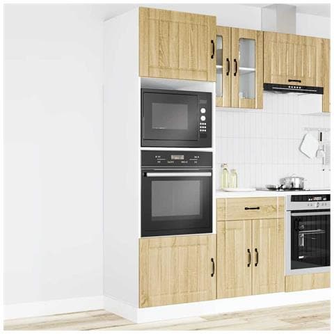 Armadi Forno 2 Pz Kalmar Rovere Sonoma In Legno Multistrato - Foto 3