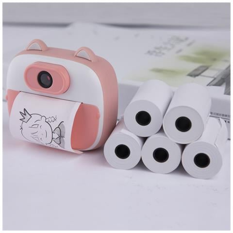 Confezione Da 5 Unità Rotolo Di Carta Per Fotocamere Termiche Istantanee E Stampanti Termiche. 2,4x2,4x5,5 Cm. Colore Bianco - Foto 4