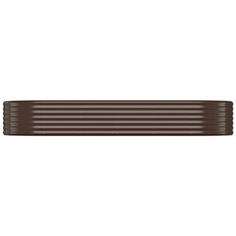 Letto Giardino Acciaio Verniciato Polvere 249x100x36cm Marrone - Foto 2