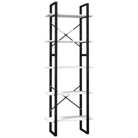 Lusso Casadino - Libreria A 5 Ripiani Bianca 60x30x175 Cm In Legno Di Pino - Foto 1